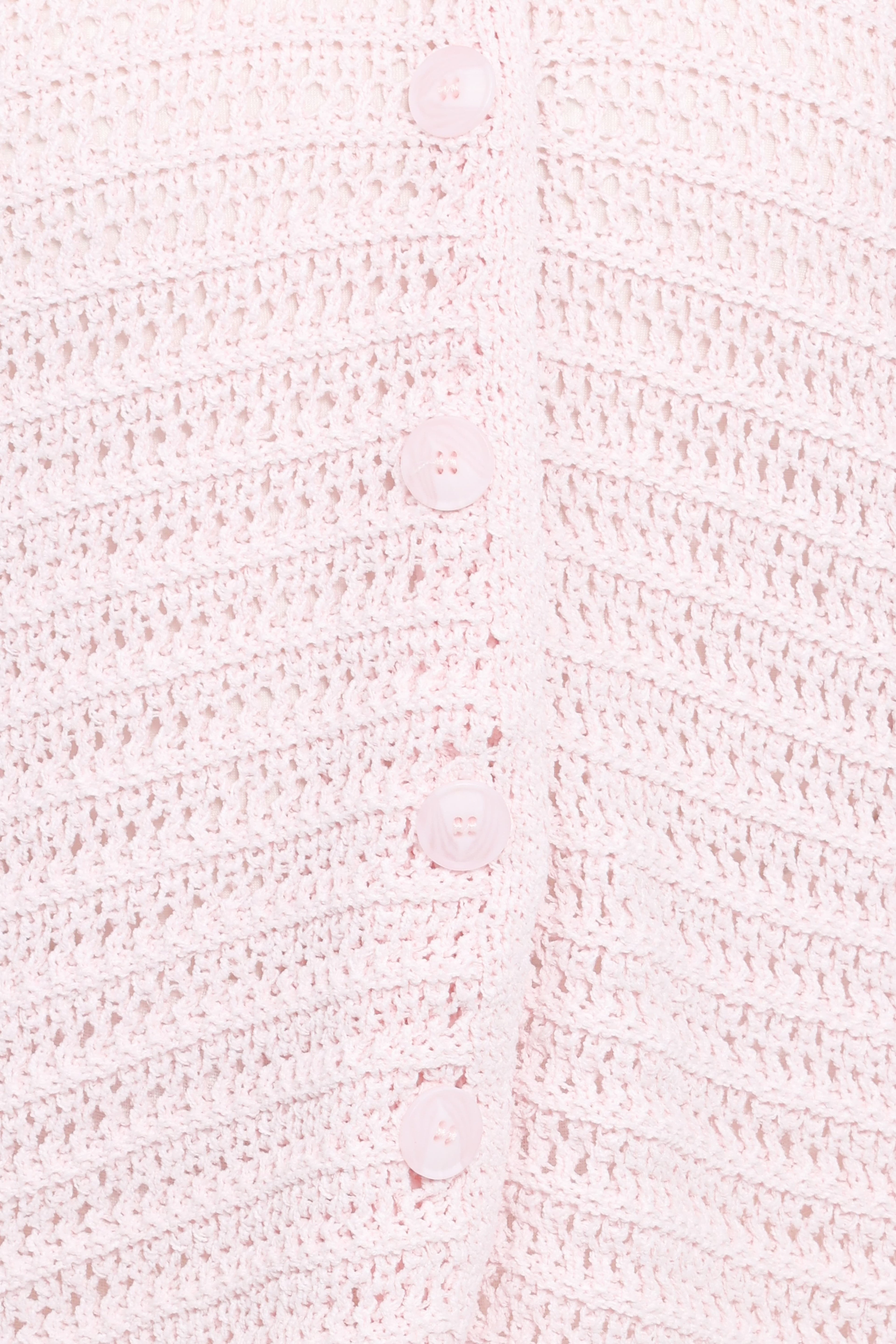 Lyra Large Collar Cardigan - Pale Pink
